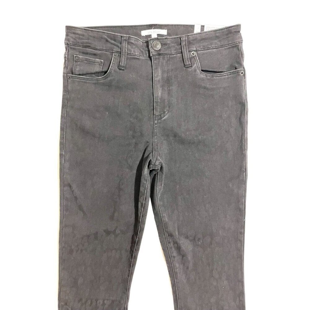 STS Blue Jeans Ashley High-Rise Ankle Skinny Jeans Black Leopard Sz 28 NWT - Picture 6 of 12